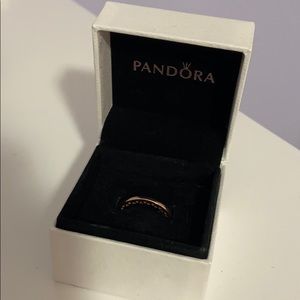 Rose Gold Pandora Heart Ring